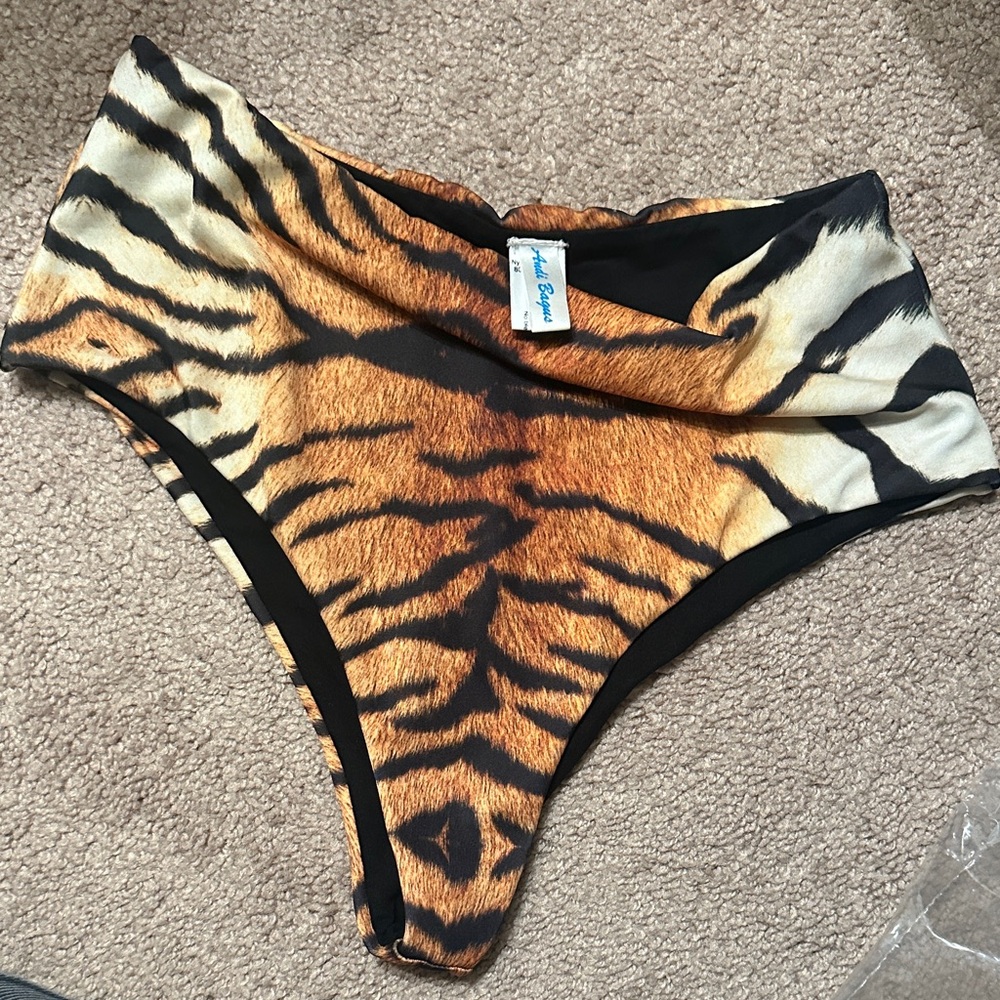 Animal Print High-Waisted Bikini Bottom
